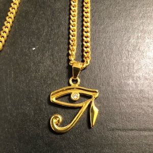 24” Egyptian Eye Of Horus Amulet Talisman Pendant